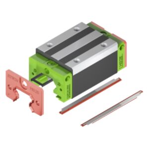 Genuine HIWIN Linear Guideway, SW-C Type, Add-on Dustproof Kit Exploded View as Installed on Block
