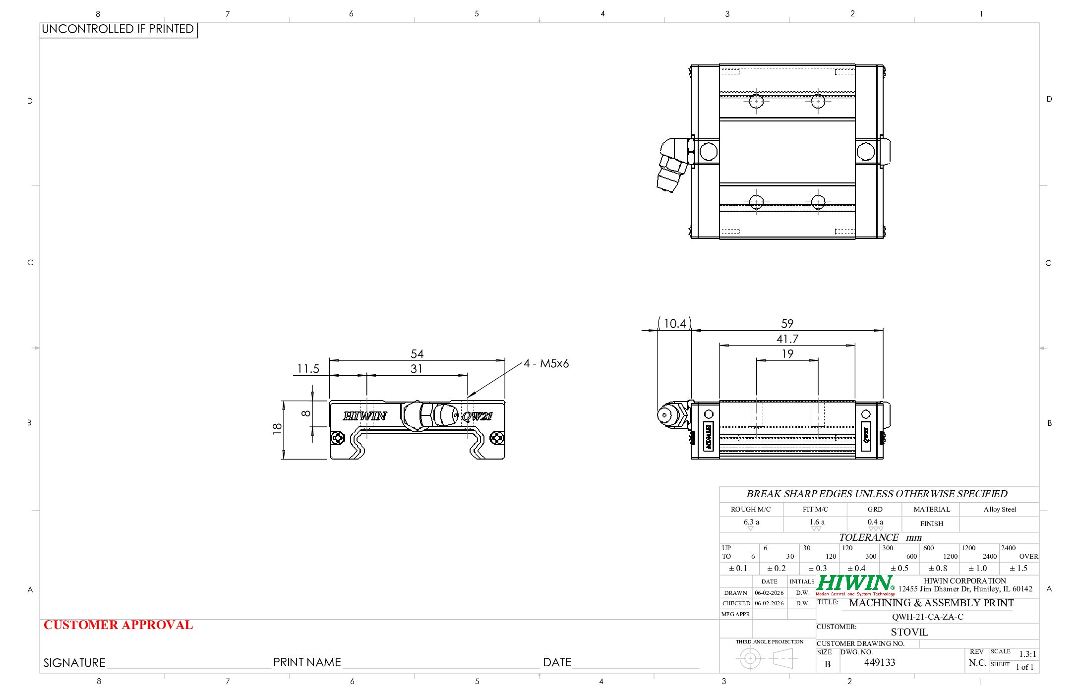 HIWIN QWH-21-CA-ZA-C Block - Image 2