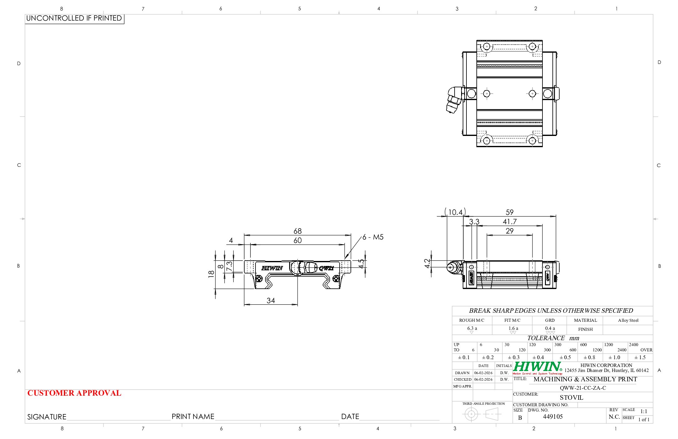 HIWIN QWW-21-CC-ZA-C Block - Image 2
